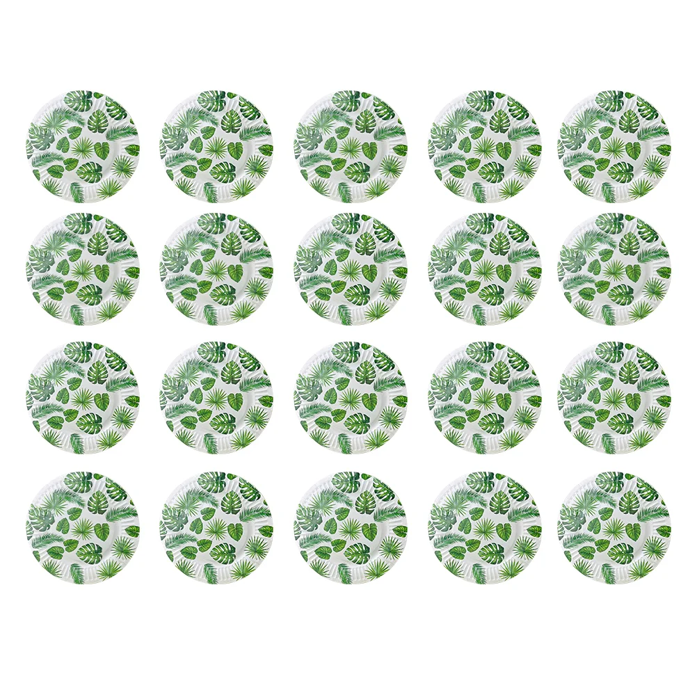 

20pcs Paper Plates Turtle Leaf Plates Tropical Paper Plates Party Decorations
