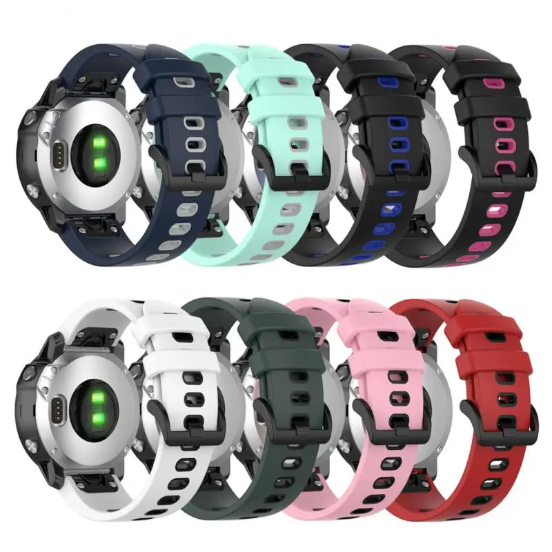 

Fashion Sweat-proof Watch Bracelet Dual Color Sport Watch Wristband Soft Replacement Silicone Watchband Watch Band Accessories