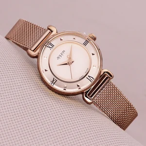 Часы наручные женские кварцевые из нержавеющей стали с браслетом