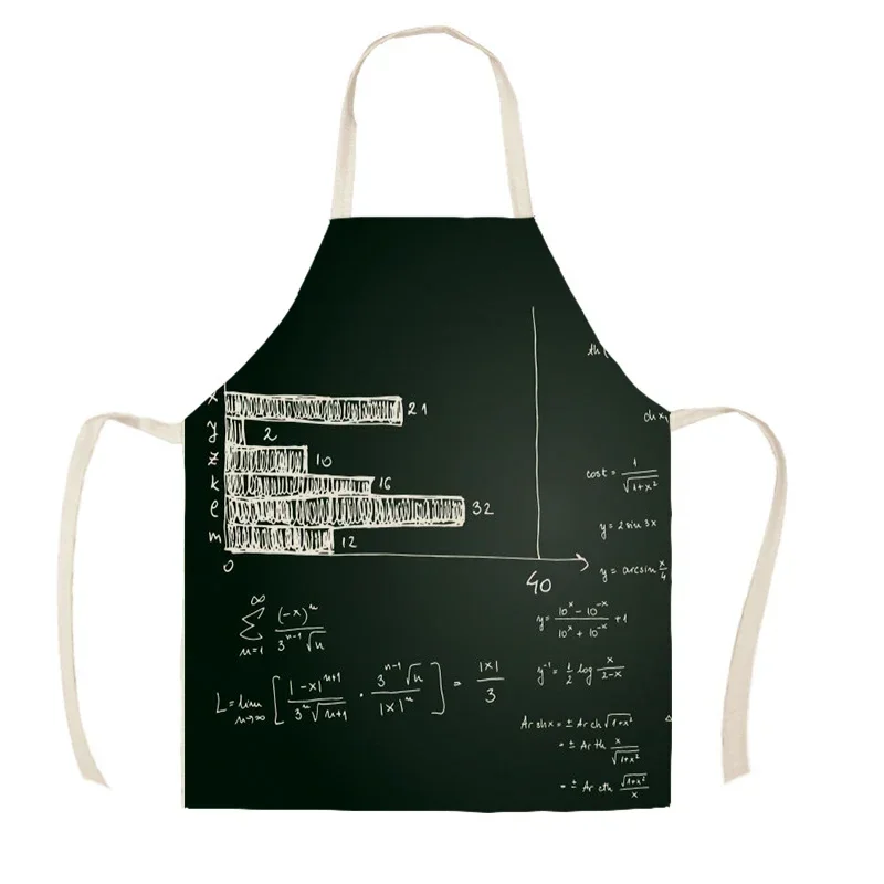 Кухонный маслостойкий фартук из нержавеющей стали с принтом математической