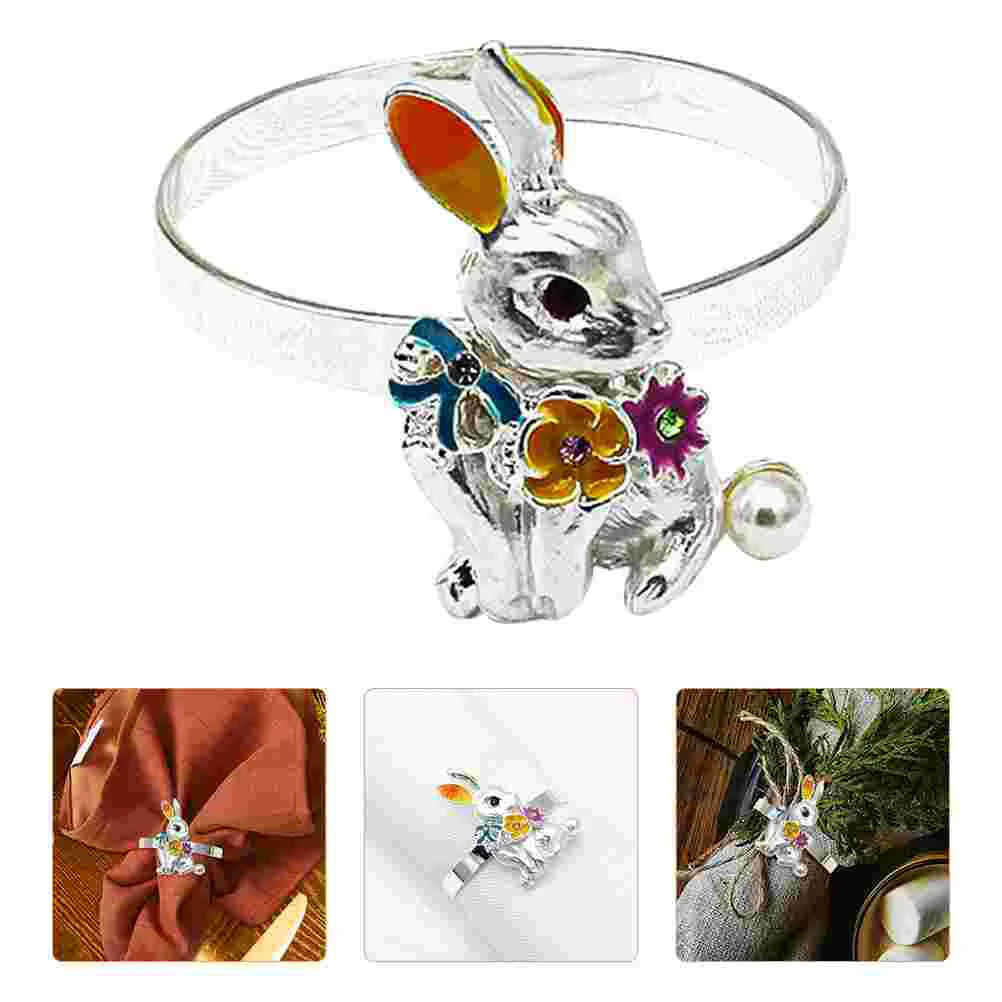 

6Pcs Elegant Napkin Holders Napkin Rings Table Setting Supplies Table Decors