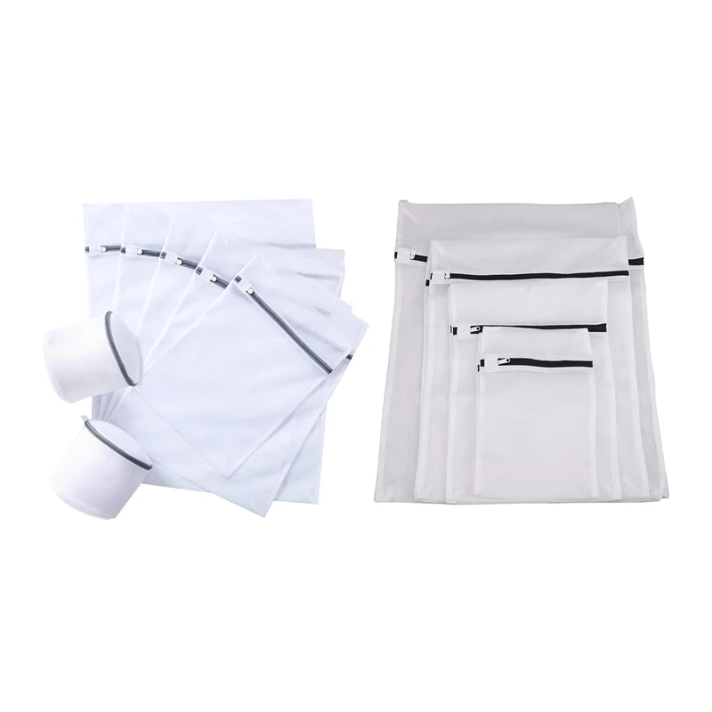 

15 Pcs Laundry Net, Laundry Bag, Delicate Laundry Washer, Dryer, Bras, 7 Pcs White-Gray & 8 Pcs Black-White