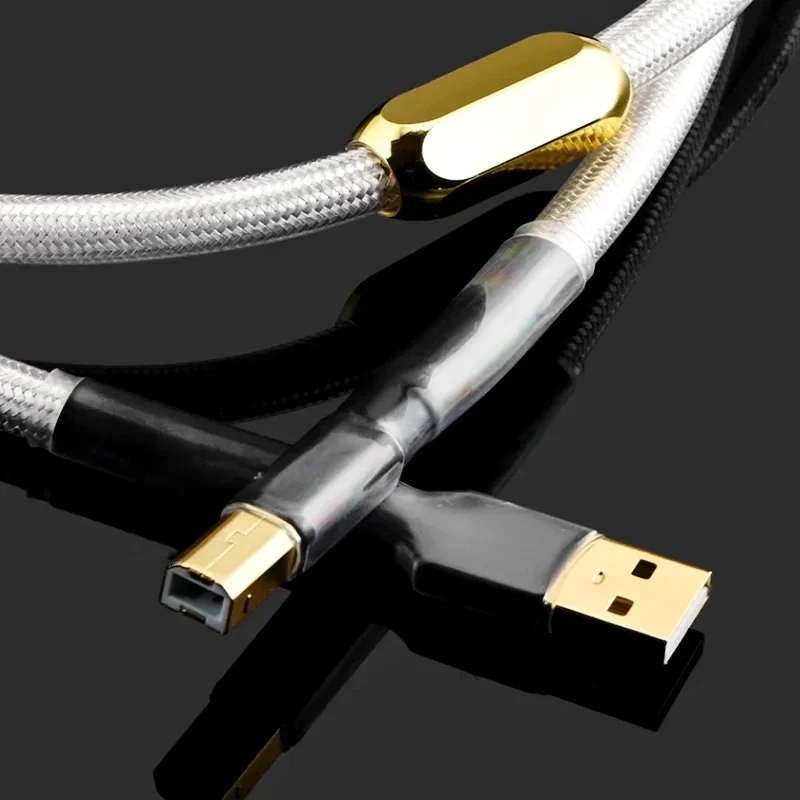 Высококачественный USB-кабель OTG посеребренный медный HiFi A-B для декодера звуковой