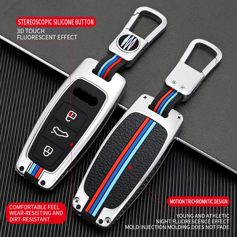

For Audi Key Cover Case Protector for Audi A6L A7 A8 Q8 Etron C8 D5 2019 2020 Car Key Cover Holder Shell Skin