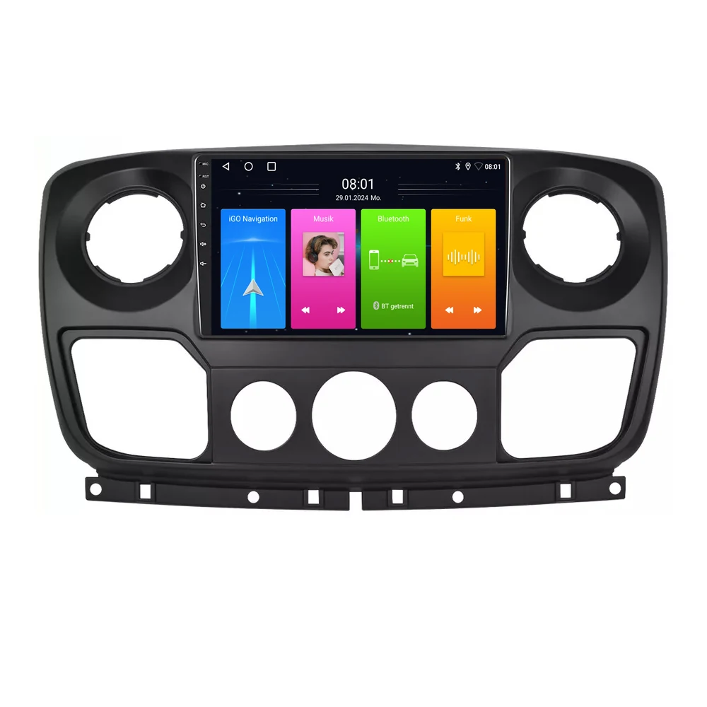 Автомагнитола на Android с GPS-навигацией CarPlay для Renault Master Il III IV 2 3 4 Kasten Bus Kombi MK3 HD UD Pritsche