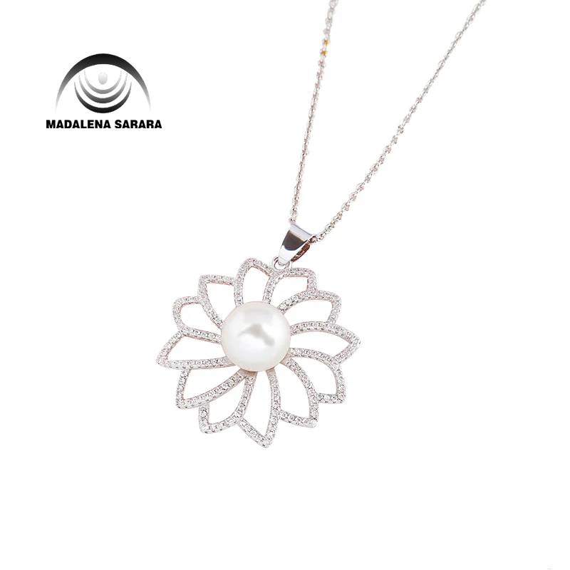 Цепочка с подвеской с пресноводным жемчугом, 8 мм