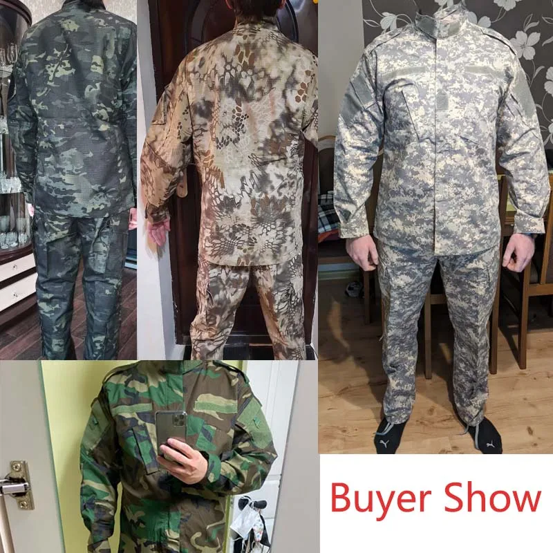 Military Uniform Camouflage Tactical Suit Men Army Special Forces Combat Shirt Coat Pant Set Camouflage Militar Soldier Clothes enlarge