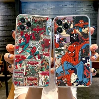 phone case for apple iphone 11 12 13 pro max xr xs x 8 7 se 2020 6 plus shockproof clear soft cover venom spiderman marvel comic