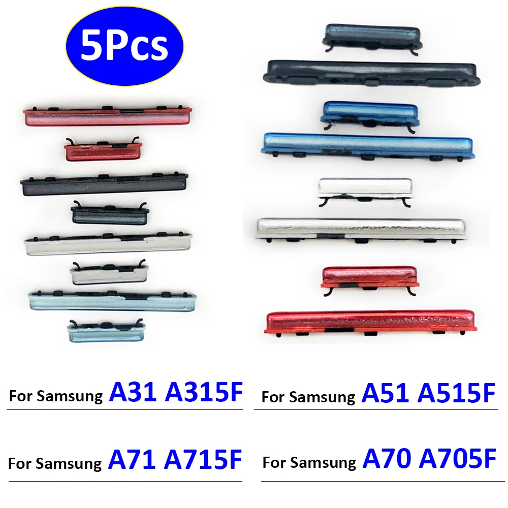 

5Pcs/Lot，New For Samsung Galaxy A31 A315 A315F A51 A515 A515F A70 A705 A705F A71 A715 A715F Power Button + Volume Side Button