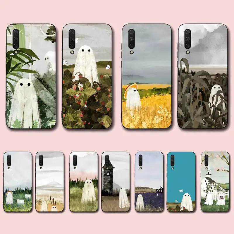 

Cute Ghost Phone Case for Xiaomi mi 5 6 8 9 10 lite pro SE Mix 2s 3 F1 Max2 3