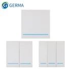 Универсальная панель-передатчик дистанционного управления, GERMA, 433 МГц, встраивается в стену, переключатель света
