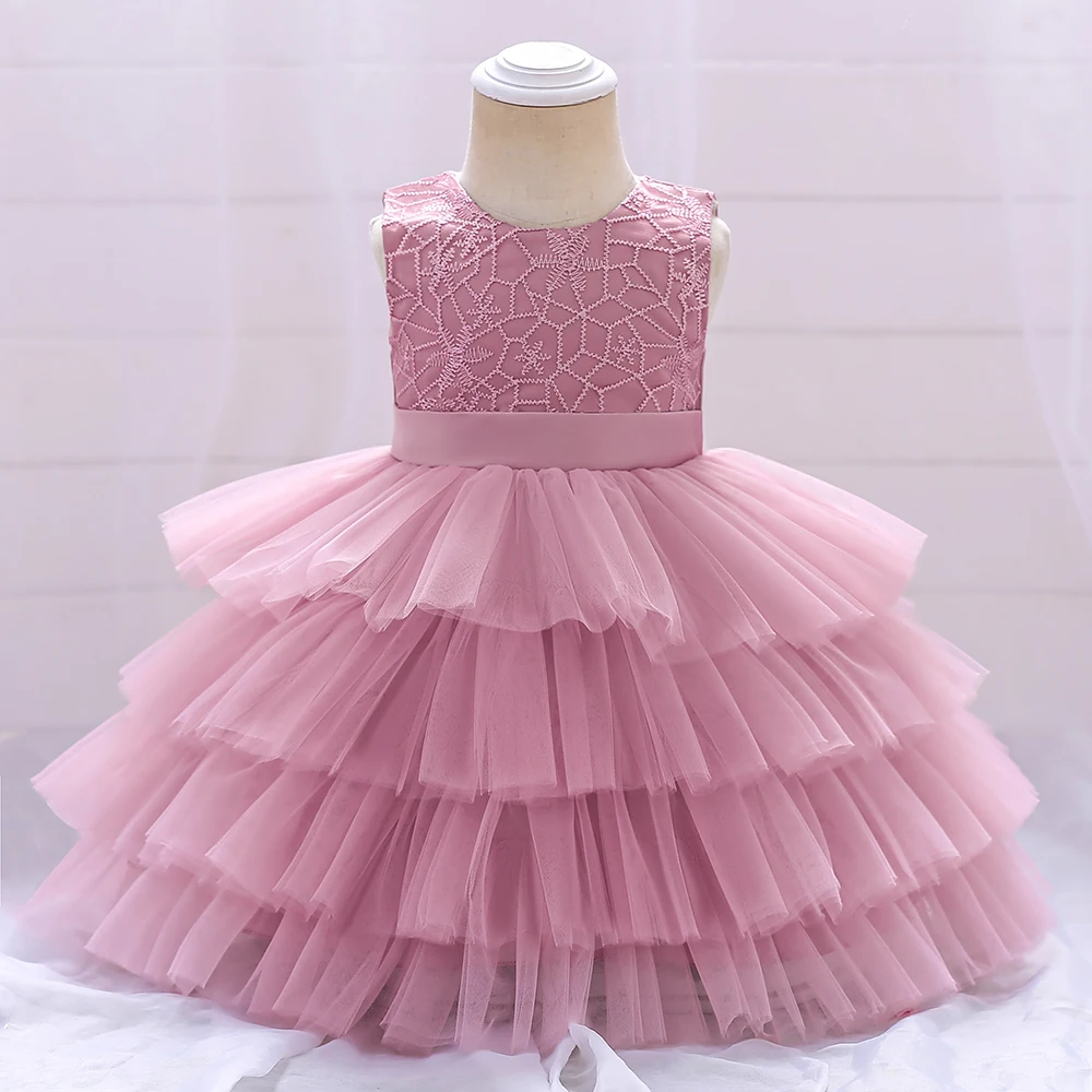 

Детское платье для крещения для девочек, элегантное бальное платье на 1-й день рождения, кружевное платье-пачка, вечерние платья принцессы, с...