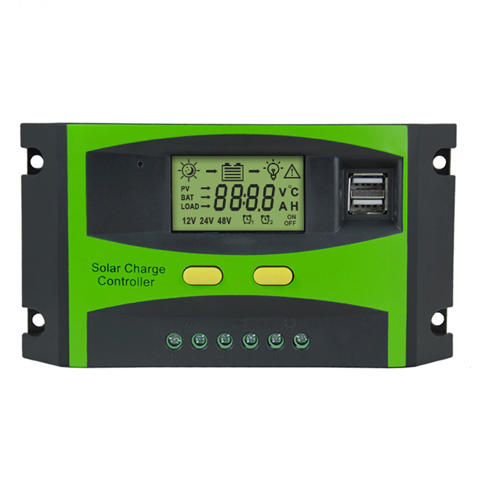 

20A 30A Solar Charge Controller Solar Controller Solar Panel Battery Regulator Dual USB 5V With LCD Display For AGM/GEL/STD/VRLA