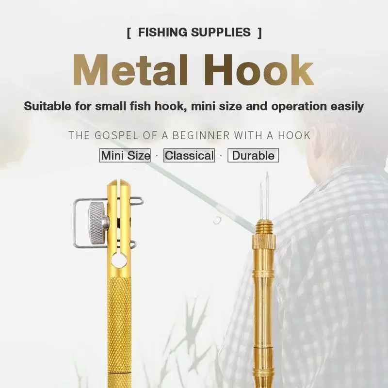 

Full Metal Fast Fishing Hook Knotting Tool Tie Hook Loop Making Device Hooks Decoupling Remover Carp Fishing Tie Knot Accessory