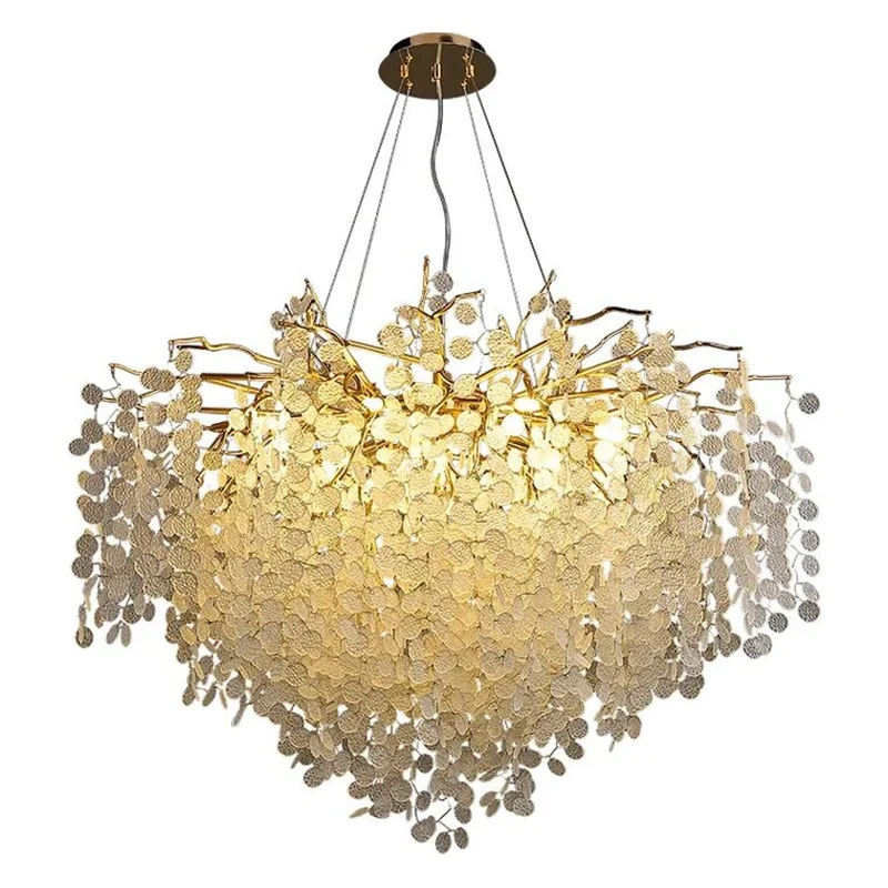 

Modern Art Branch Crystal Glass Chandelier Lights Luxury Indoor Pendant Lamp For Living Dining Bedroom Gold Deco Hanging Light