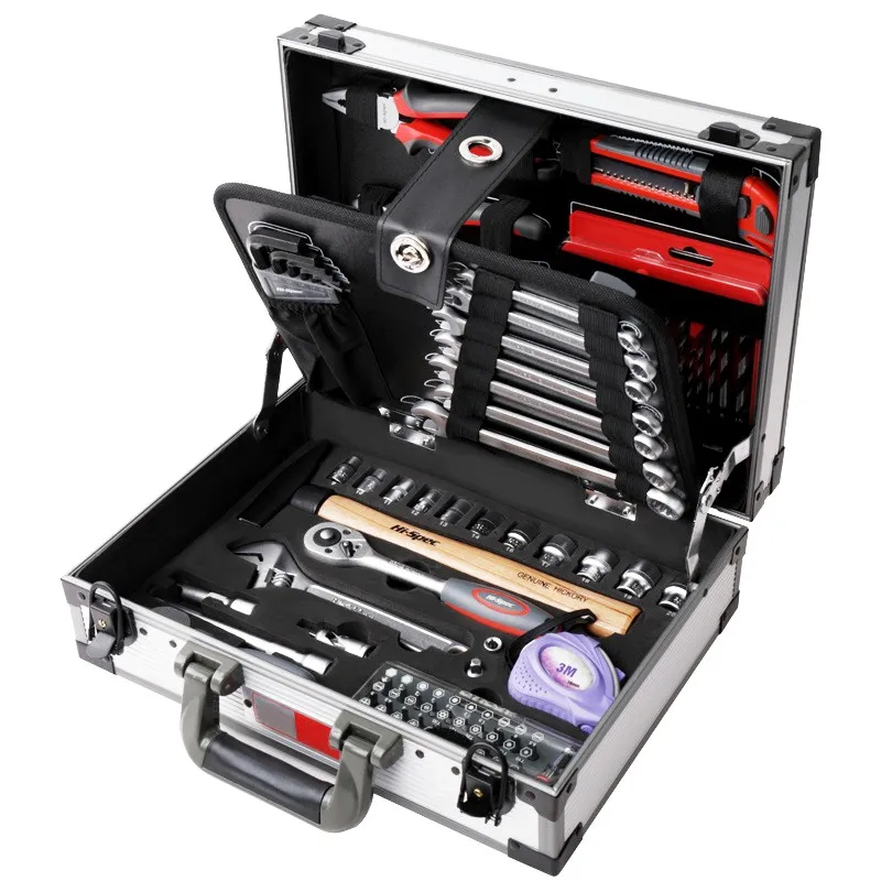 

91 Pieces Home Garage Repair Hand Tool Set In A Aluminum Tool Case Kit