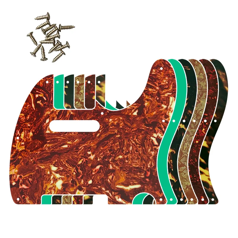 

5pcs Guitar Parts For US Standard 8 Screw Holes 62 Year Tele Telecaster Guitar Pickguard Scratch Plate Flame Pattern