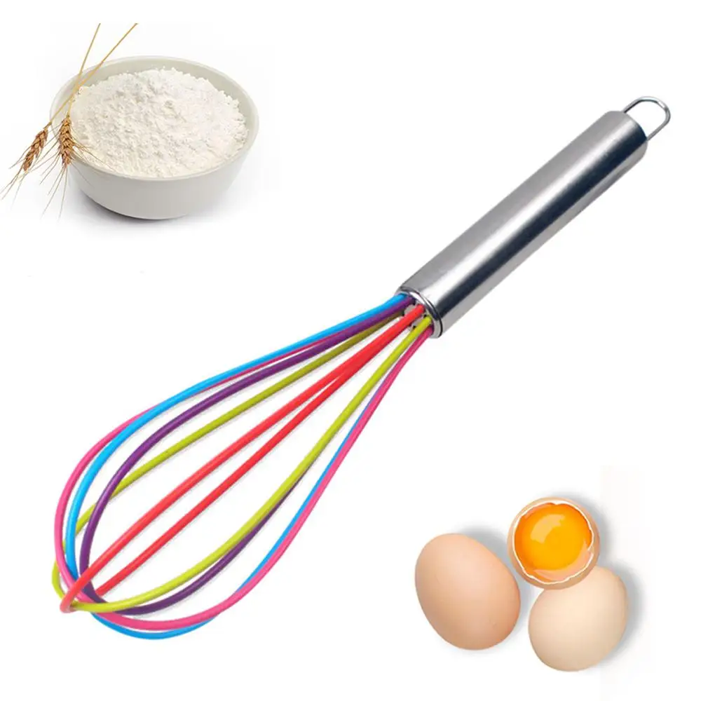 Stainless Steel Whisk Stirrer Mixing Mixer Egg Milk Beater Kitchen Baking Tool Cream Blending Stirring