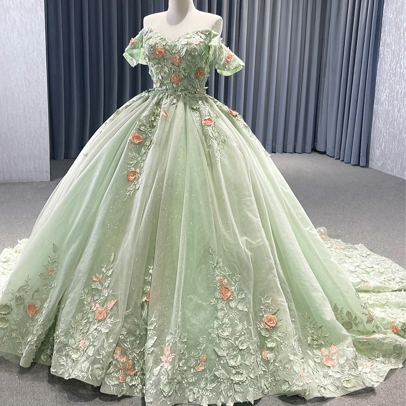 JANCEMBER Luxury Matcha Green Quinceanera Dresses For 15 Party Princess Flowers Birthday Party Dress Pleat RSM222240 Bar Mitzvah 3