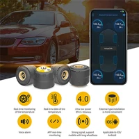 car tpms bluetooth 4 0 tyre pressure monitoring system car truck real time tires pressure 4 external sensors androidios phones