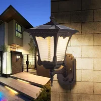 Modern Minimalist Solar Wall Light Aluminum Glass LED Waterproof Outdoor Lighting Courtyard Corridor Garden Decorative Lamps