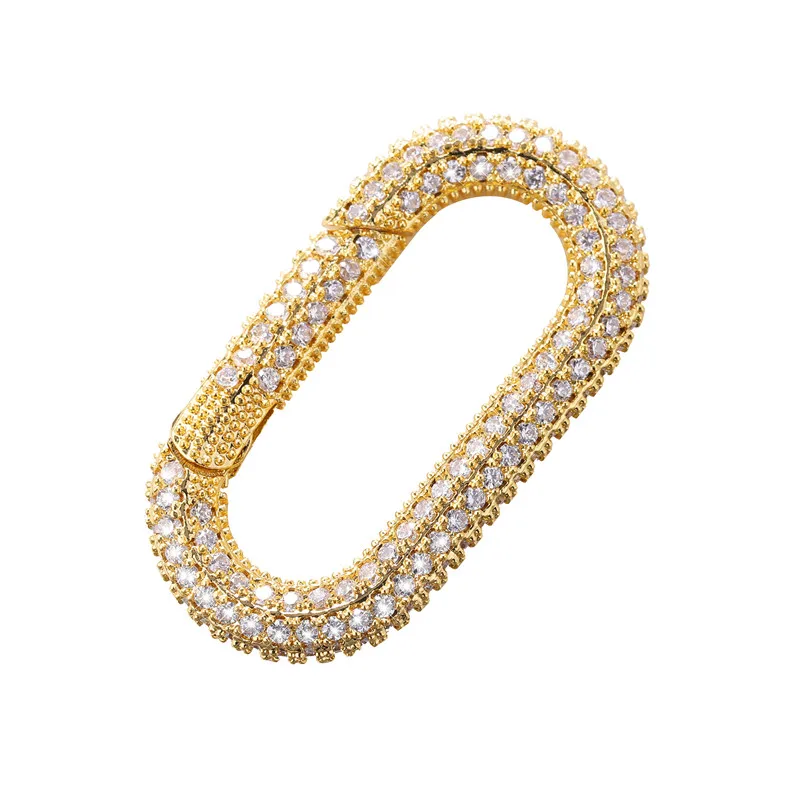 Медные металлические застежки-крючки карабин с переходными кольцами концевые