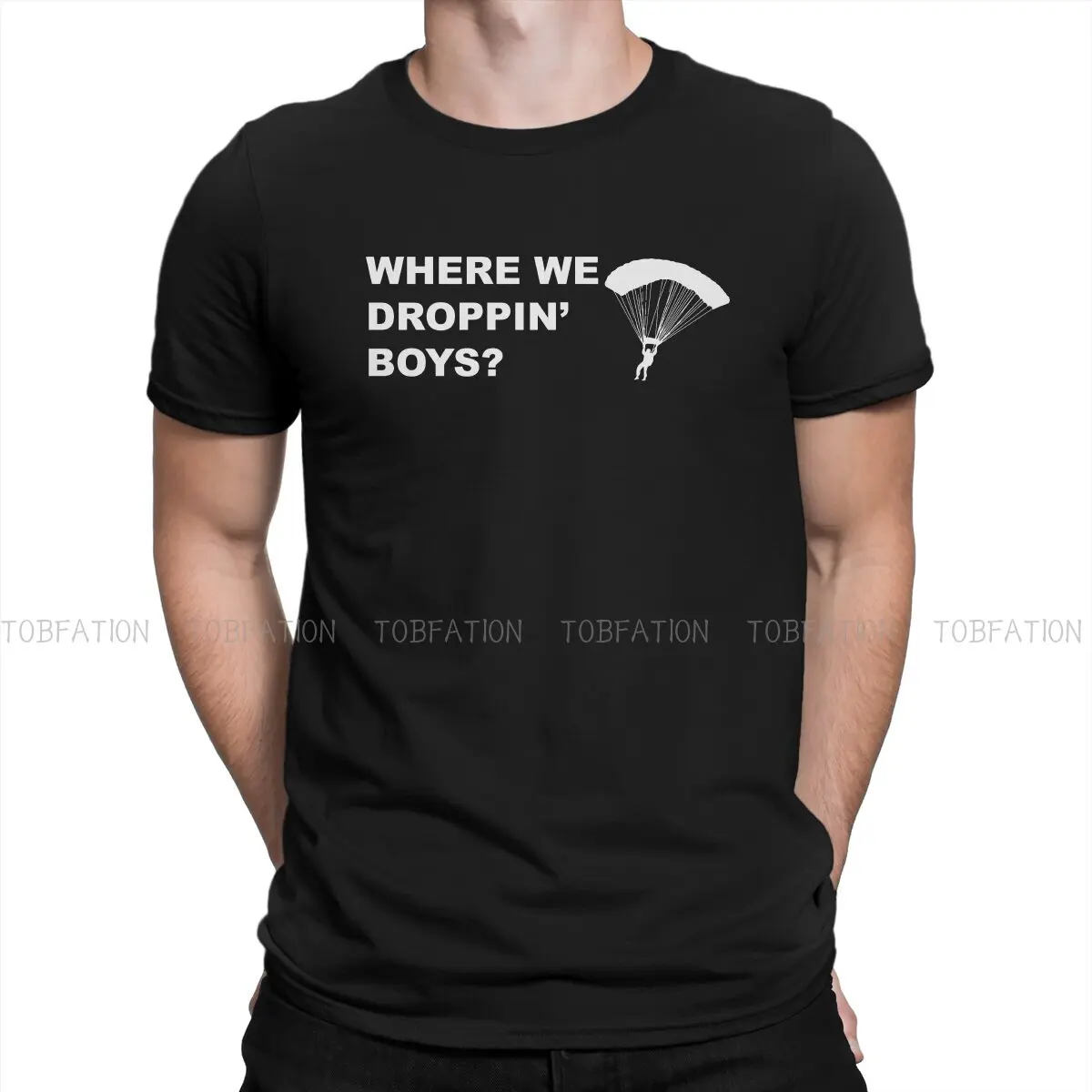 

Game COD Where We Droppin' Boys Classic T Shirt Fashion Men's Tees Summer Cotton Clothing Harajuku Crewneck TShirt