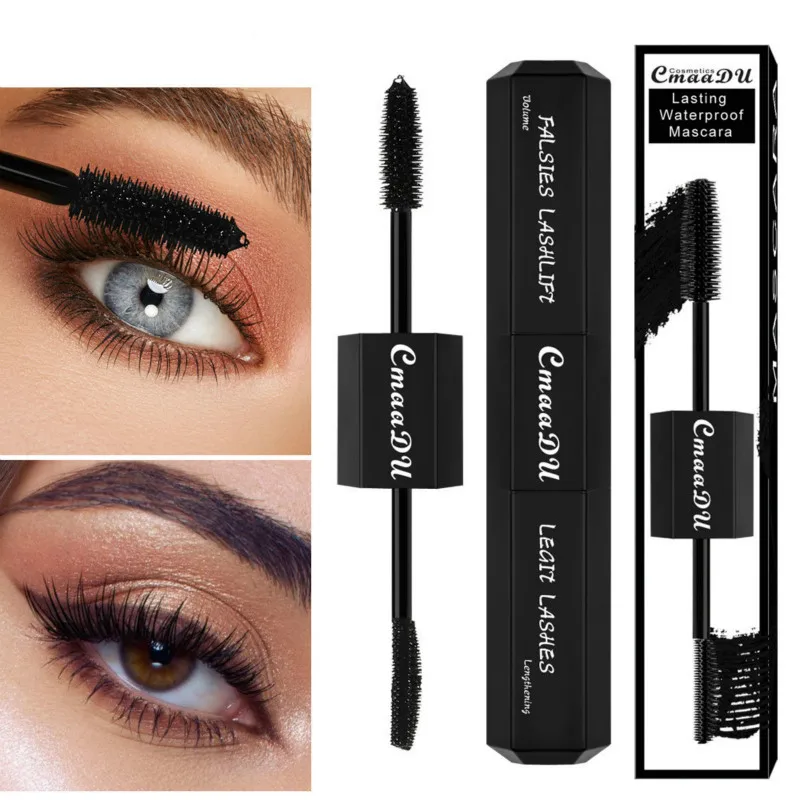 

5D Double Head Mascara Lengthen Black Eyelashes Eyelash Extension Eyelash Brush Beauty Makeup Long Lasting Mascara