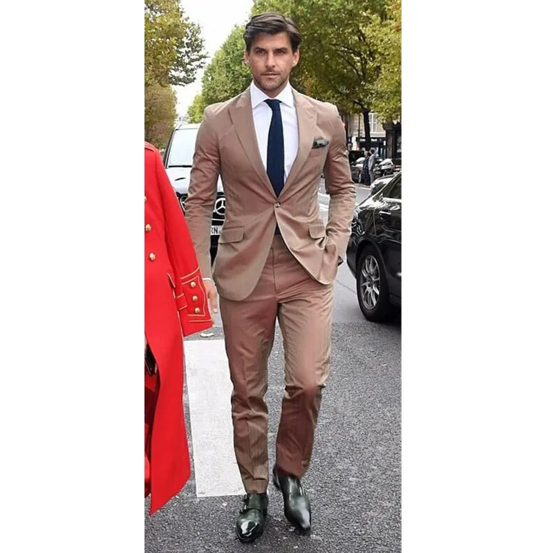 

2022 Business Formal Mens Suits Business Slim fit Classic Male Blazers Luxury 1 Buttons 2 Pieces Dinner/Darty (Jacket+Pants)