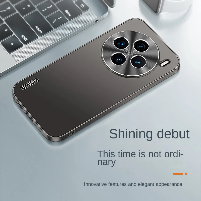 Матовый чехол из алюминиевого сплава с проточной головкой для vivo X100 Pro телефона