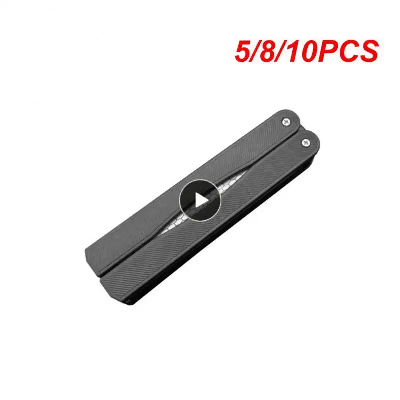 

5/8/10PCS 91g Kitchen Sharpening Stones Double-sided Design Sharpening Stone Folding Design Surface Honeycomb Pattern Asb Handle