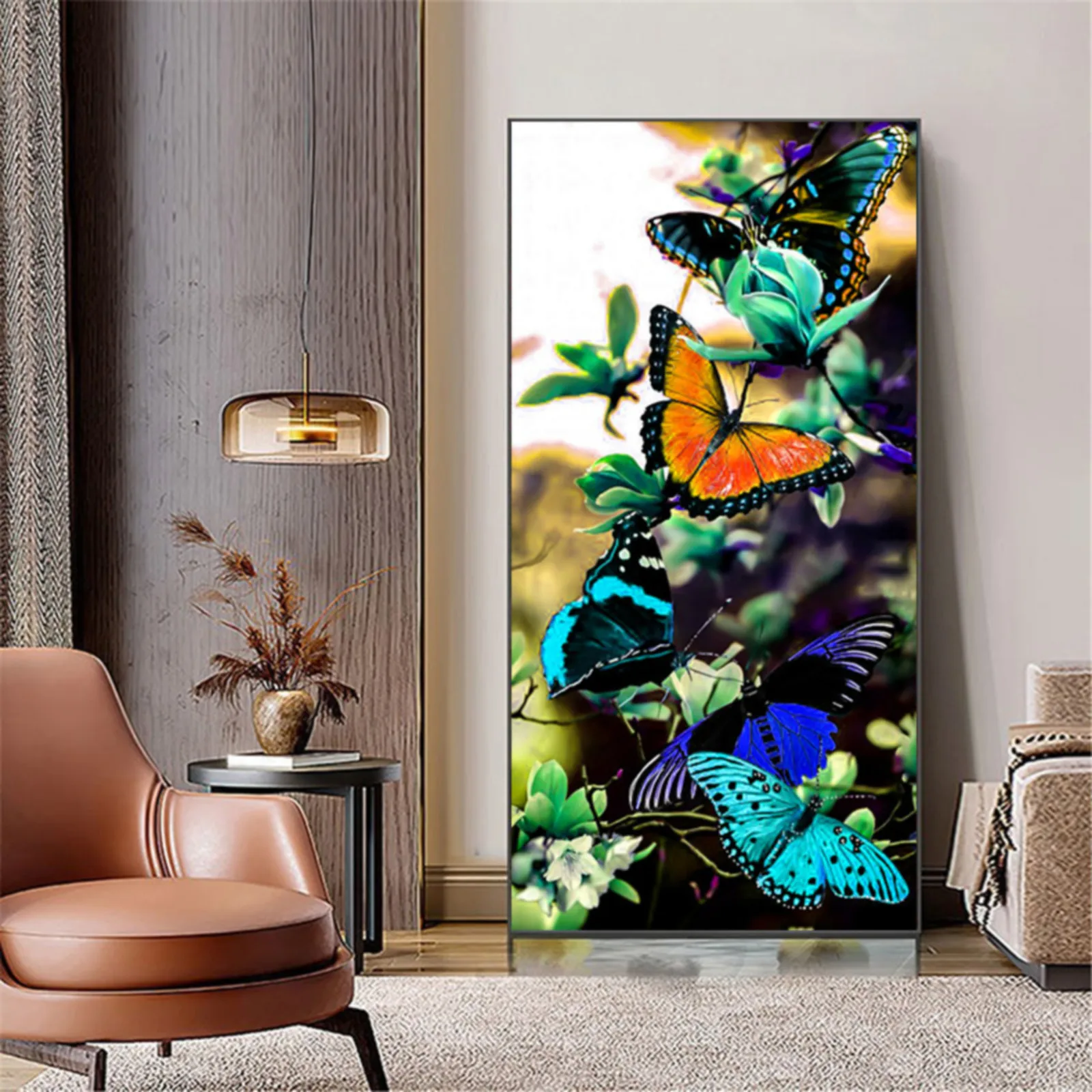 

5D DIY Diamond Painting Butterfly Full Square Round Diamond Art Mosaic Cross Stitch Home Decor Butterfly Flower