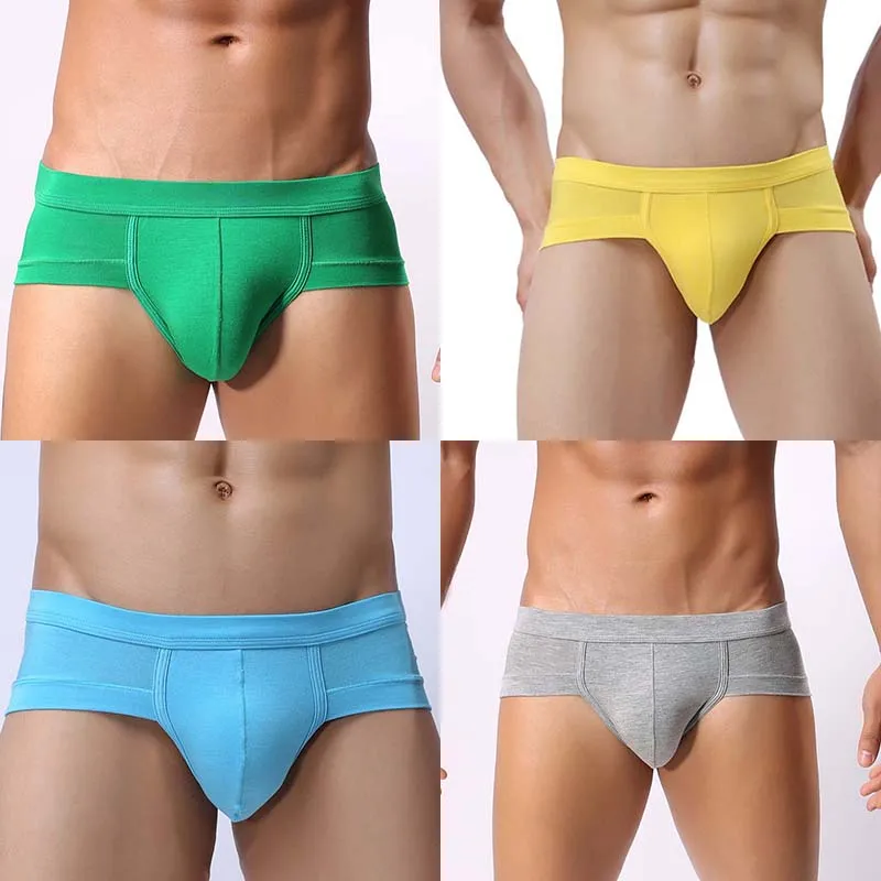 4 Pieces/ Lot Men's Underwear Briefs Multiple Colors Lightweight  Panties Men Sexy Underpants Briefs Underwear For Men