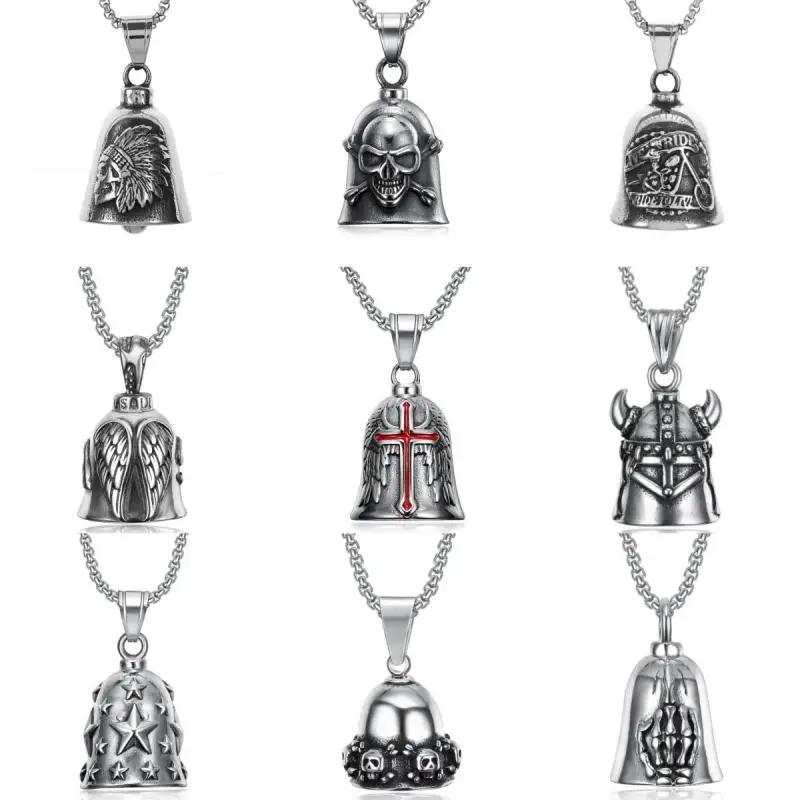 Винтажный стиль панк властительный стиль викингов воин череп для мужчин байкерские аксессуары для мотоциклов подарок