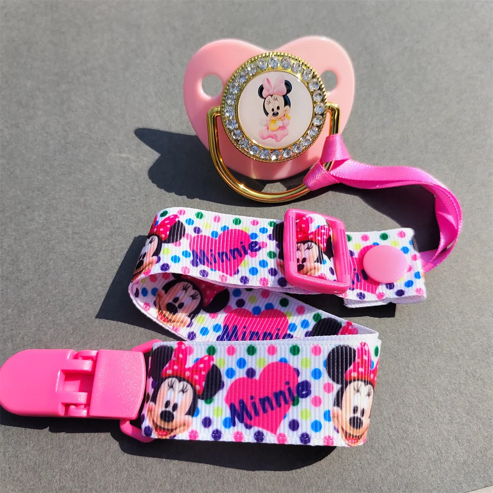 Розовая Детская Соска-пустышка с Микки Маусом пустышка из пищевого силикона без