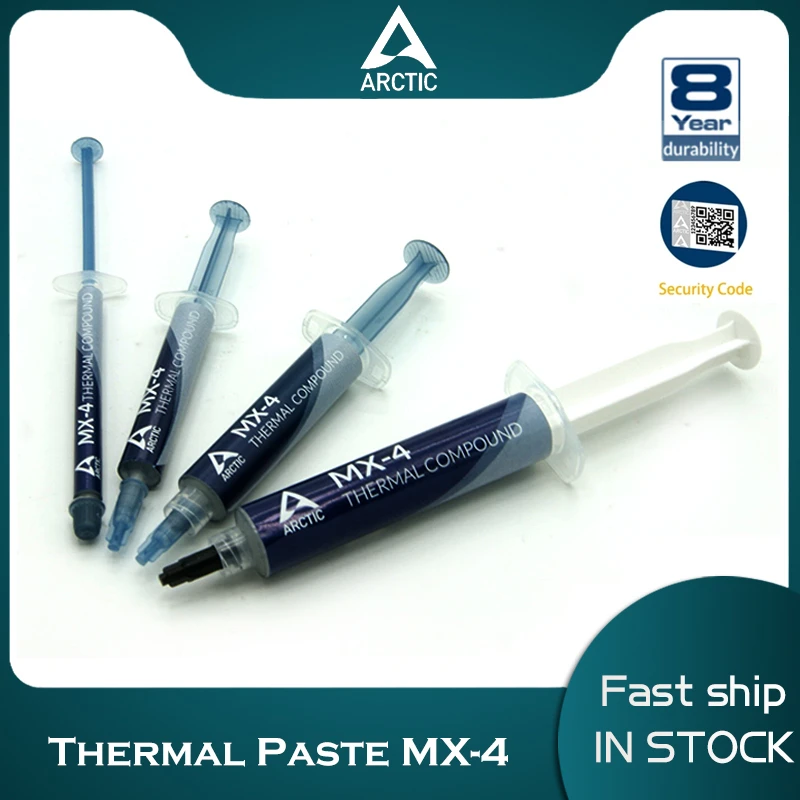 

Arctic MX-4 Top Thermal Compound 8.5W/m-k Used For PC CPU/GPU Silicone Grease Heatsink Plaster Paste, 2g/4g/8g/20g