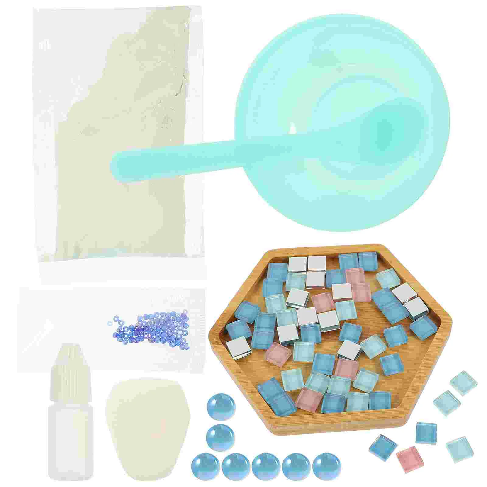 

Mosaic Coaster Cup Diy Mat Pad Making Tea Kits Tilekit Hexagon Wooden Decoration Crafts Place Bambooadultscoasters Supplies