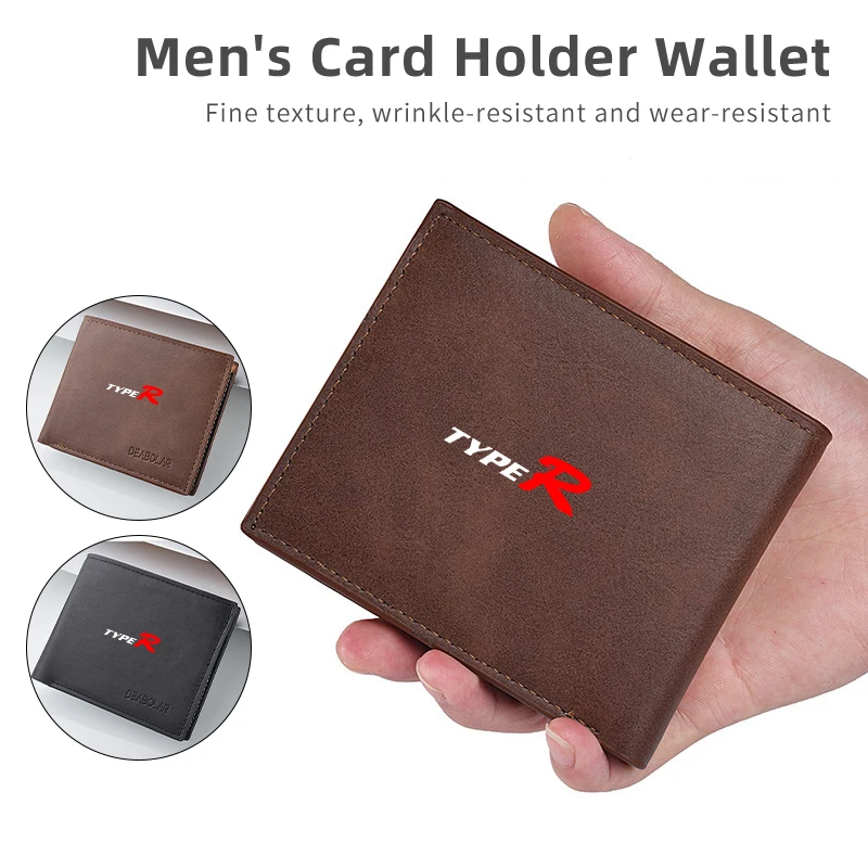 Кожаный деловой кошелек с логотипом автомобиля держатель для карт мужской монет