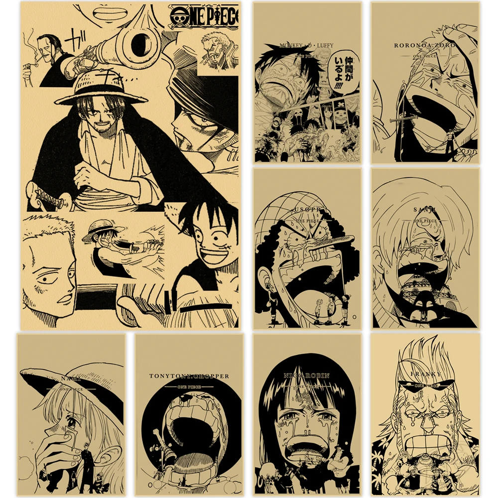 Слитная крафт-бумага Vinsmoke Sanji постер картина Печать японское аниме Настенная