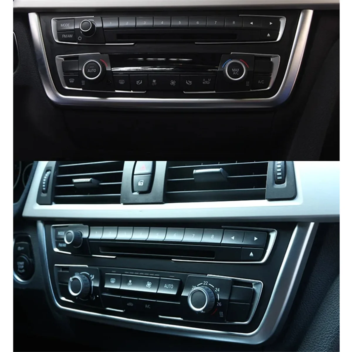 Обложка рамы консоли для BMW 3 4 серии GT F30 F31 F34 F32 F33 F36 2013-2019 аксессуары-серебристая