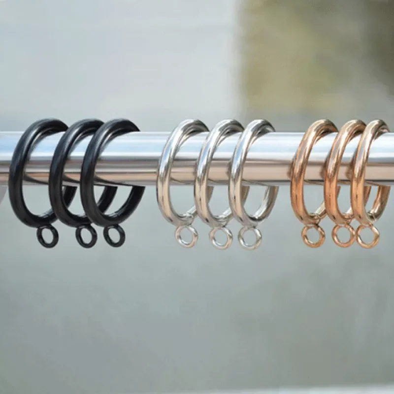 

pcs/pack Curtain Ring Gold Silver Black Shower Curtain Clip Window Decorative Accessories Home Decor tool Metal Hanging Ring