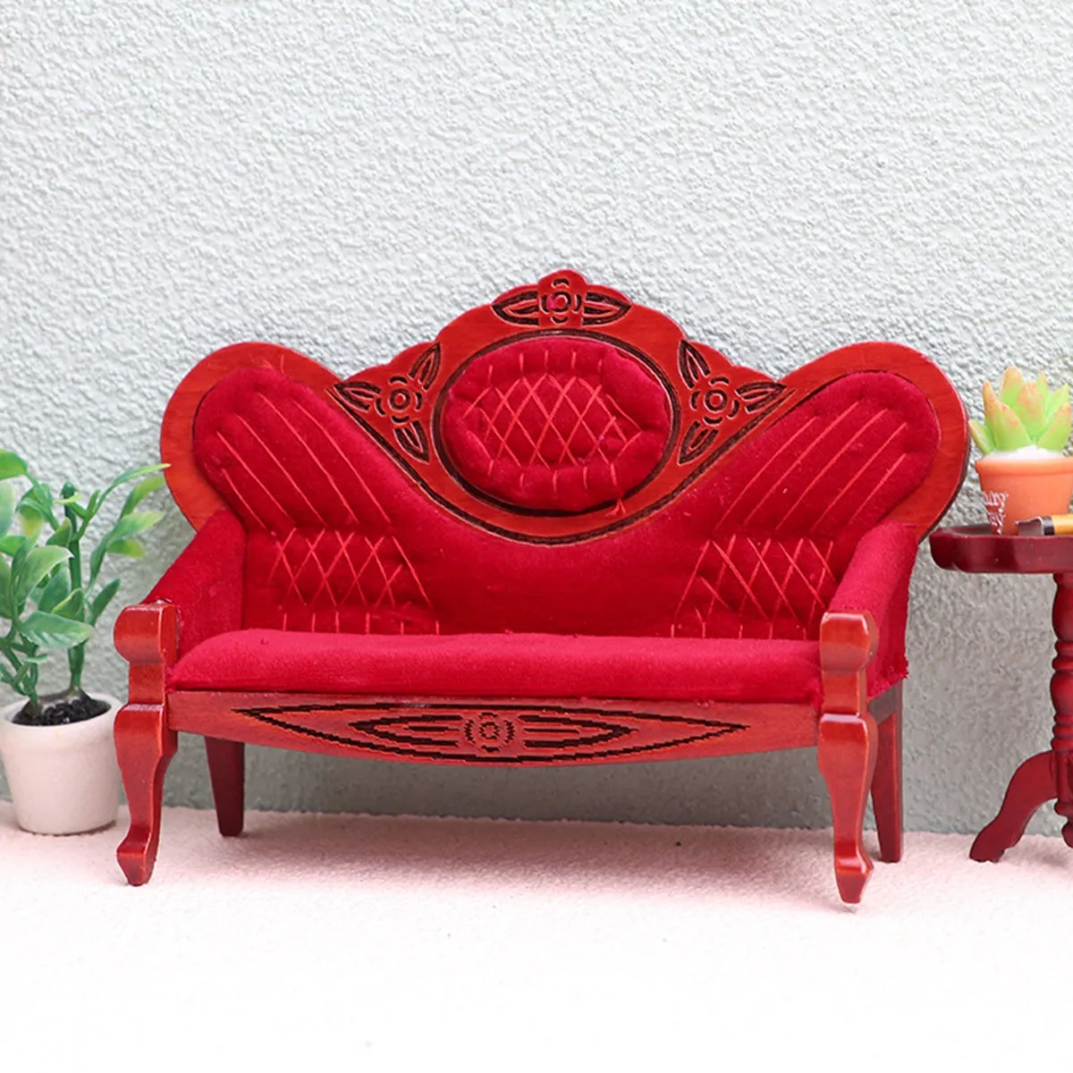 

1:12 Dollhouse Sofa Sturdy No Burr Doll House DIY Sofa Kit Miniature Single Chair Furniture