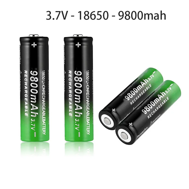 

3.7V 18650 Rechargeable Li-ion Battery 9800mah for Solar Energy LED Flashlight, Kids Toys, Audio Free Shipping