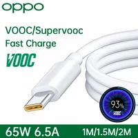 oppo 65w supervooc cable reno 7 pro 5g 6 5 4 3 find x3 x2 x n f19 a74 vooc fast charging kabel usb tipo c carga rapida 1m 2m
