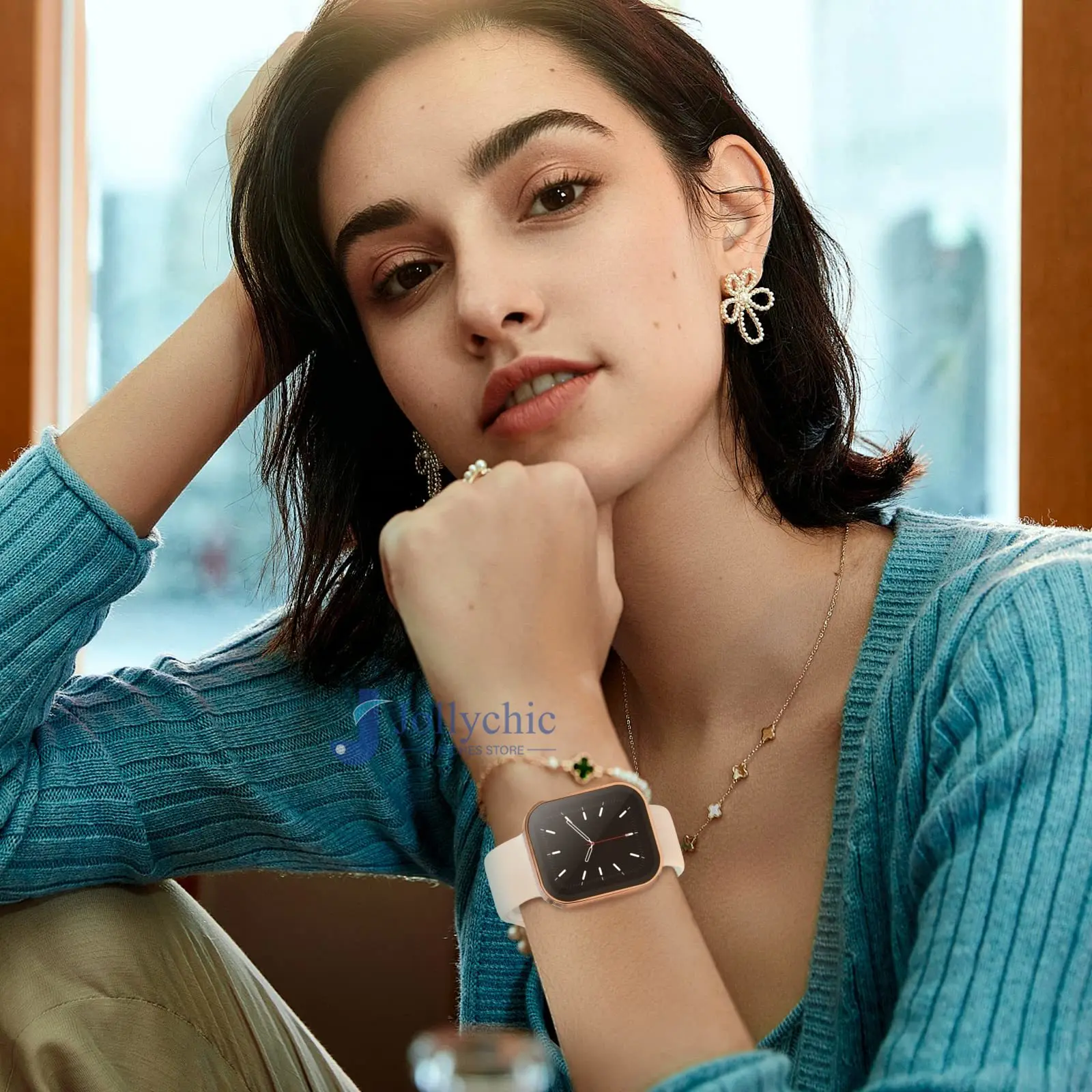 Водонепроницаемый чехол с закаленным стеклом для часов Apple Watch серии 8 7, крышка 40 мм 44 мм 41 мм 45 мм, защитник Edge IWatch 6 SE 5 4.