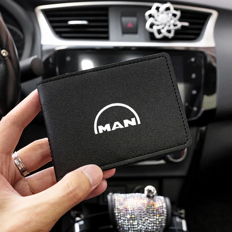 

New Driver License Holder PU Leather Card Bag Documents Business ID Wallet For MAN TGX TGM TGA TGS TGE Far Fashion Accessories