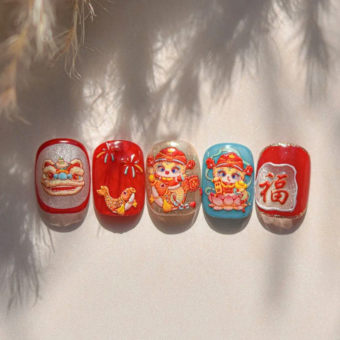 Багатство Бог Мамон Юаньбао Китайский узел Змея Фейерверк Дракон Лонг Лев Танец