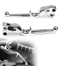 Chrome Motorcycle Aluminum Pump Handle Lever Brake Clutch for harley Dyna Sportster XL883 xl1200 softail Touring FLHR 1996-2010 