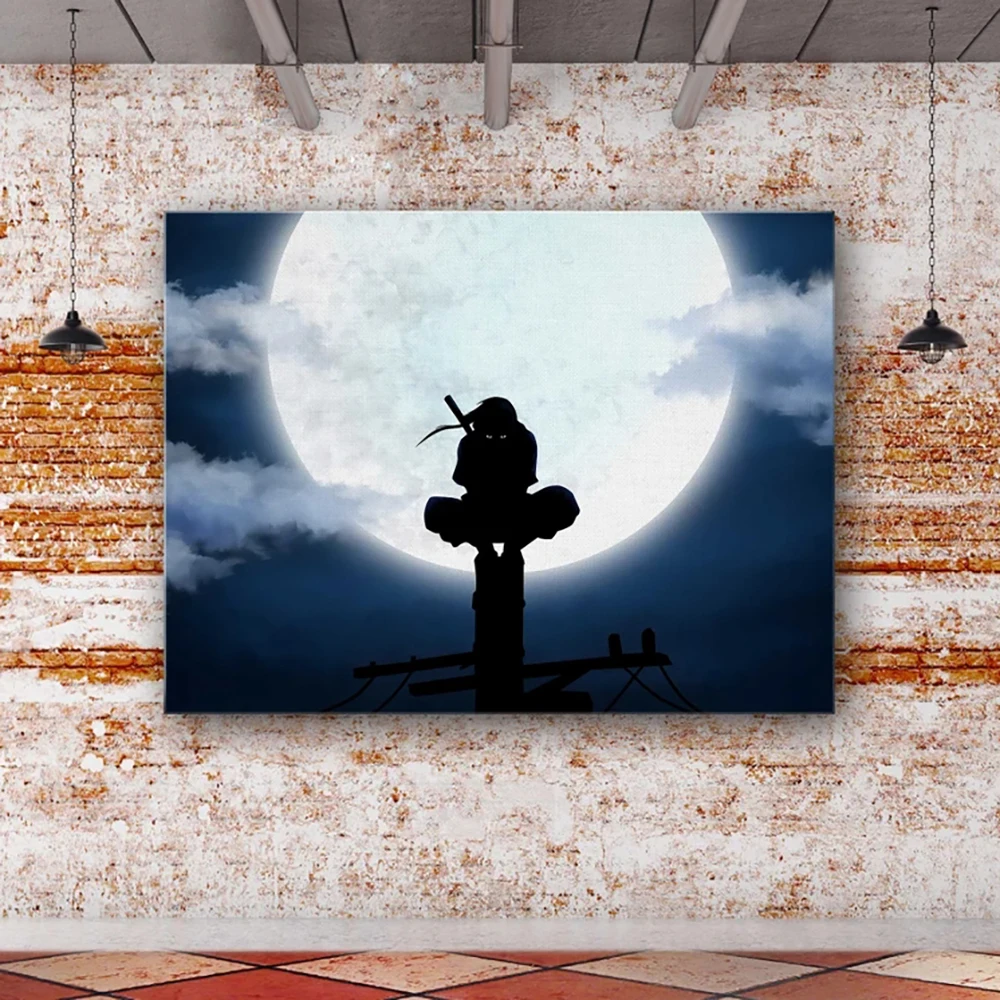 

Модульная картина с изображением Наруто, Hd печать на стене в японском стиле аниме, Учиха Саске, постер на холсте для украшения гостиной и дома