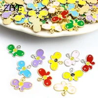 10pcs 1624mm multicolored insect butterfly charms for jewelry making pendants necklaces cute earrings diy handmade accessories